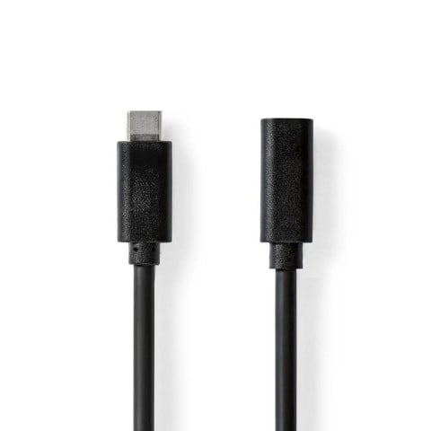 Câble USB-C 3.2 mâle/femelle - 60W - 2m - Noir - Connectique PC - 2