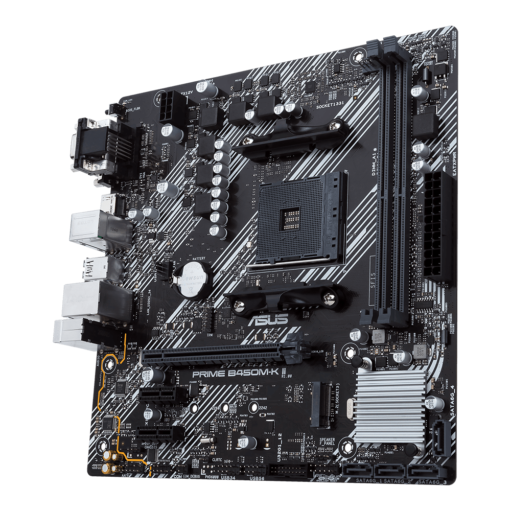 Asus PRIME B450M-K II Micro-ATX  - Carte mère Asus - Cybertek.fr - 2