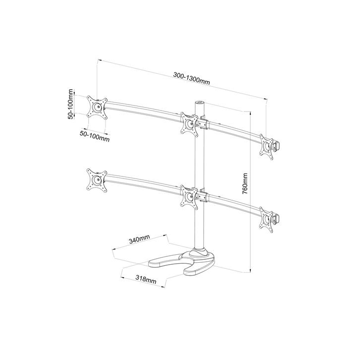 Betterwork - Support de bureau pour microphone KIMEX