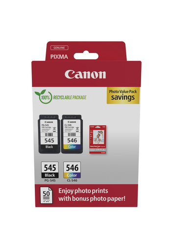 image produit Canon Pack Noir et Couleurs PG-545 / CL-546 Cybertek