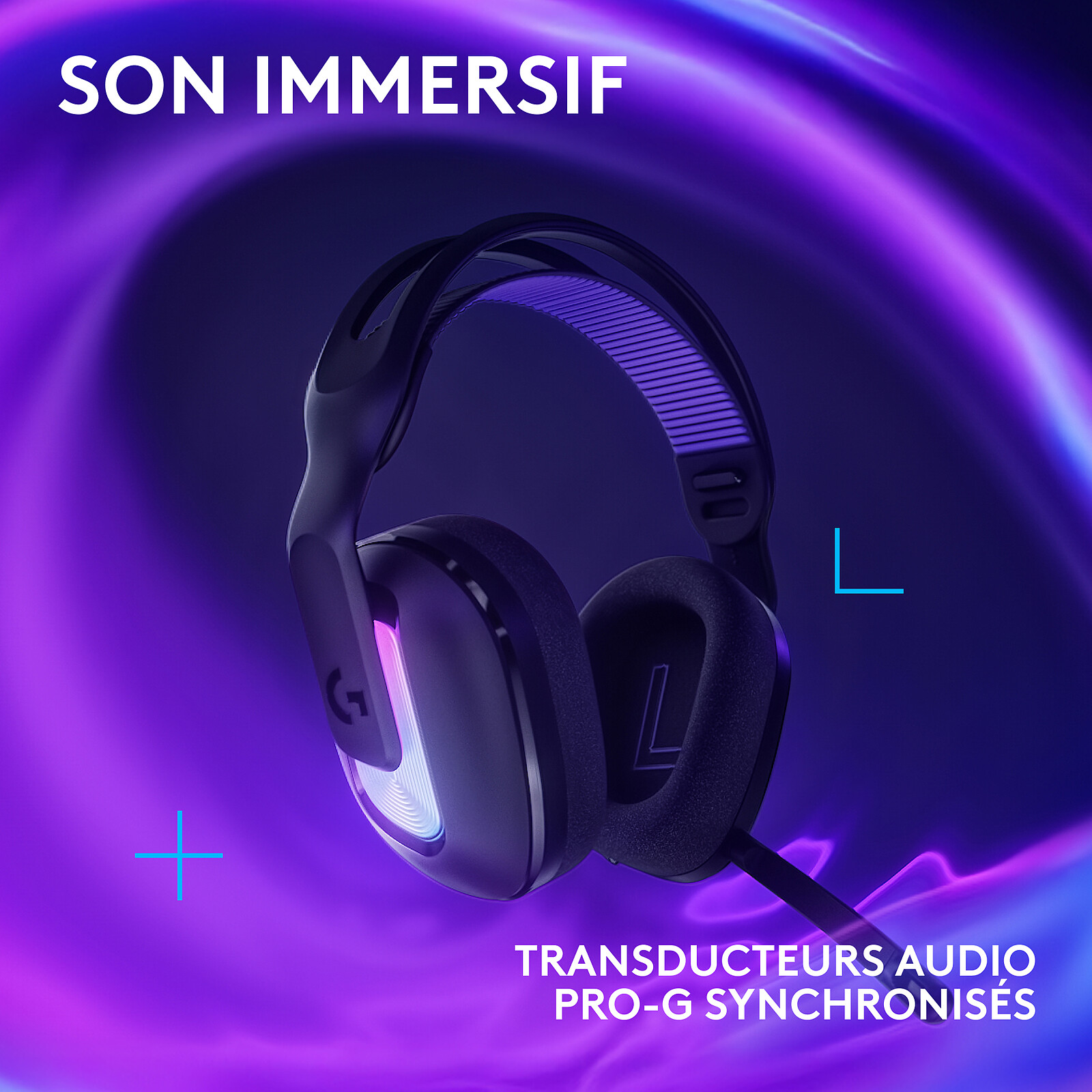 Logitech G522 LightSpeed Noir DTS Headphone:X Spatial - Micro-casque - 3