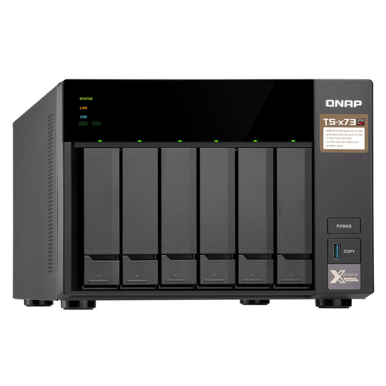 Qnap TS-673-8G - 6 HDD - Serveur NAS Qnap - Cybertek.fr - 4