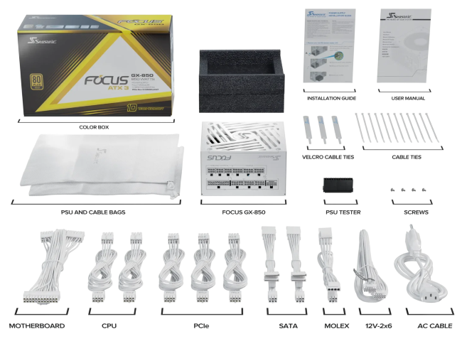 Seasonic FOCUS GX-850 (850W) - Alimentation Seasonic - Cybertek.fr - 1