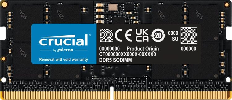 Crucial CT16G56C46S5 (16Go DDR5 5600 PC44800)-Seconde Vie-Etat Satisfaisant - Mémoire PC portable - 0
