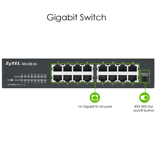 Switch Zyxel Switch - Zyxel GS-1100-16 V3 - Cybertek.fr - 9