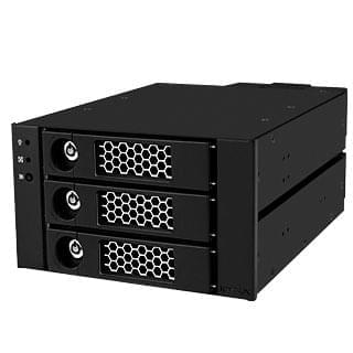 Backplane 3 x SATA Noir (2 Baies 5"1/4) IB-553SSK - Tiroir extractible - 0