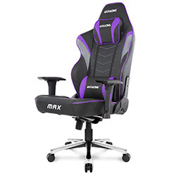 AKRacing Master Max Indigo - Noir/Violet/Simili Cuir/4D