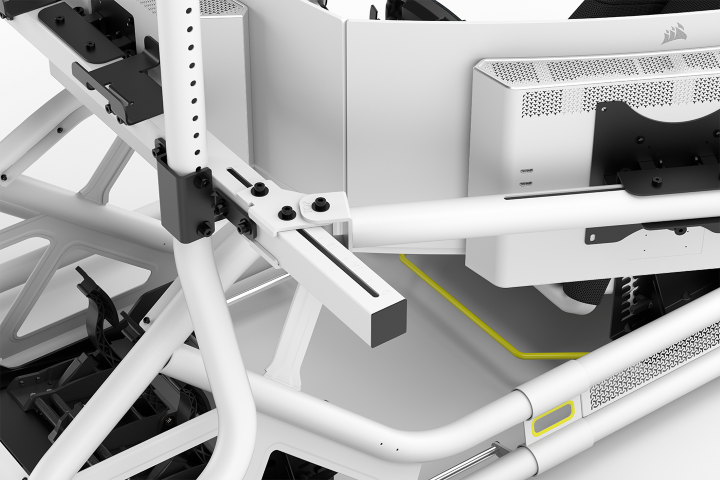 Fanatec GT Cockpit Triple Monitor Expansion Kit - Blanc (CRD-9060004-WW) - Achat / Vente Accessoires Simracing sur Cybertek.fr - 1