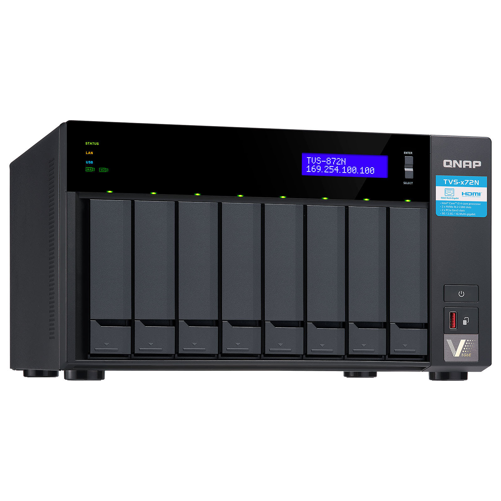 Qnap TVS-872N-i3-8G - 8 HDD - Serveur NAS Qnap - Cybertek.fr - 4