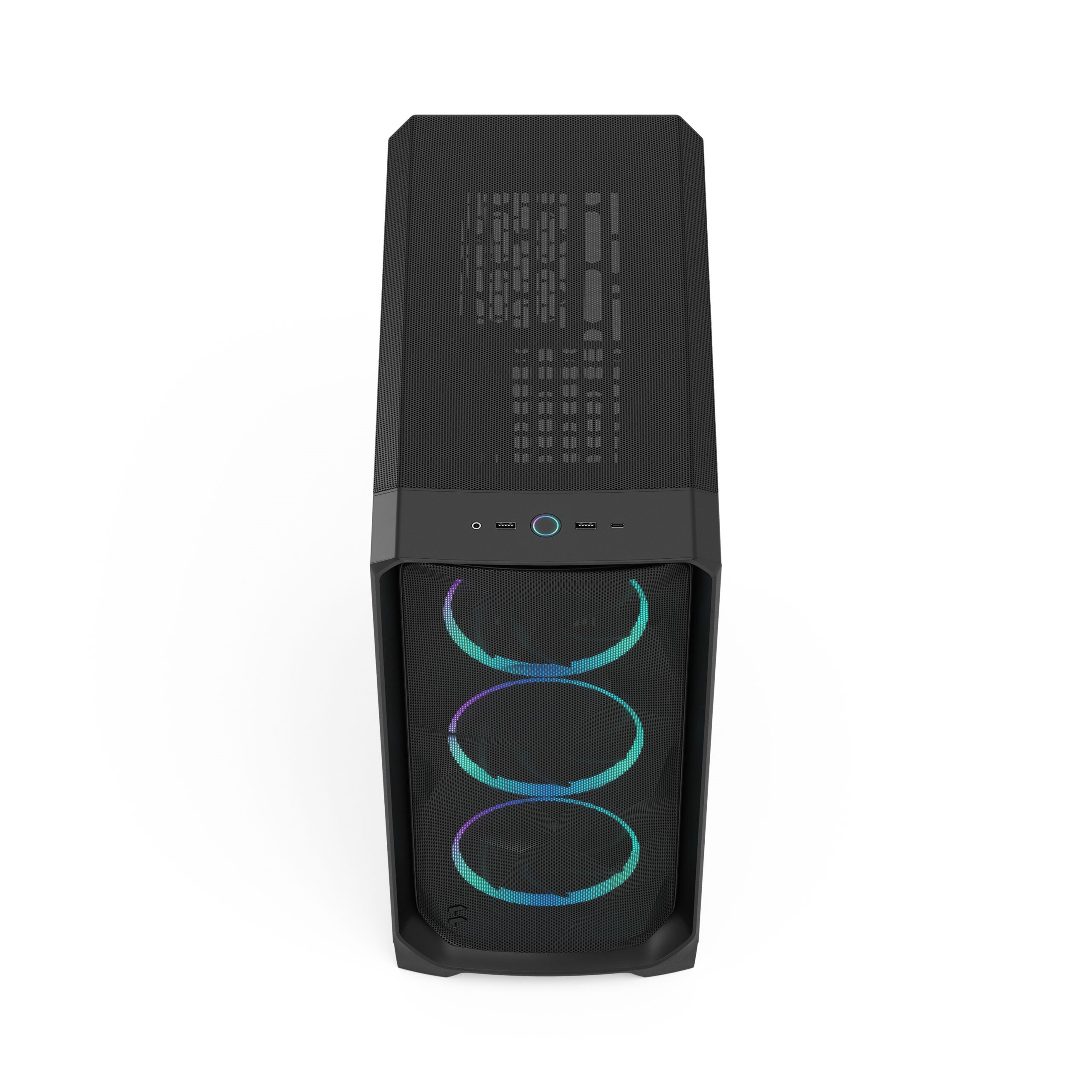 Fractal Design Meshify 3 RGB TG Light Tint Noir-MT/SsAlim/E-ATX Noir - Boîtier PC - 2