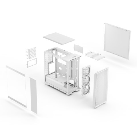 Fractal Design Epoch White TG RGB Clear tint Blanc - Boîtier PC - 7