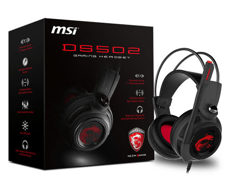 MSI DS502 V2 7.1 Surround Rouge - Micro-casque - Cybertek.fr - 0