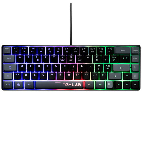 The G-Lab Keyz Mercury TKL Clavier Mécanique Gamer 87 Touches Filaire USB  AZERTY Français, Rétro-Éclairage LED Multicolore - Gaming Compact sans Pavé  Numérique PC/PS4/PS5/Xbox Nouveau 2022, Noir : : Jeux vidéo