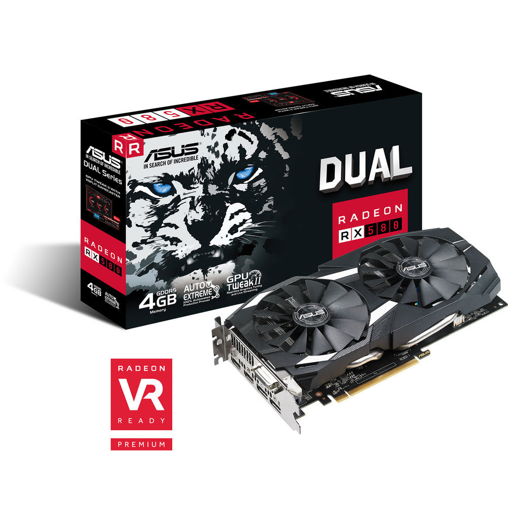 Asus DUAL-RX580-O8G  - Carte graphique Asus - Cybertek.fr - 0