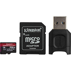 Kingston Micro SDHC 256Go C10 UHS-II V90+Adapt MLPMR2/256GB