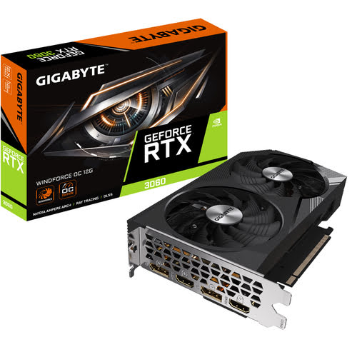 image produit Gigabyte GeForce RTX 3060 WINDFORCE OC 12G-Seconde Vie-Bon Etat Cybertek