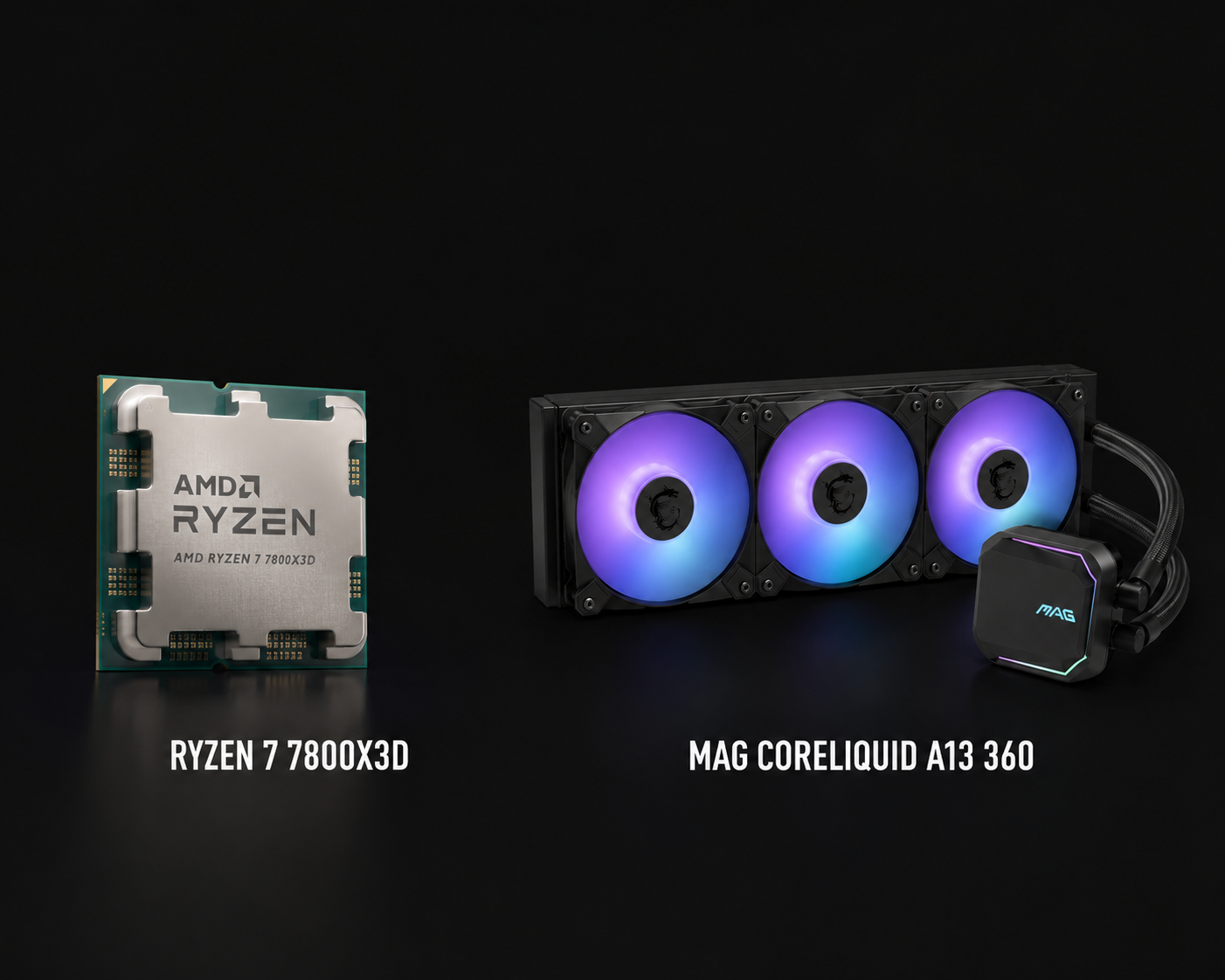 Ryzen 7 7800X3D + MAG Coreliquid A13 360 Noir - Cybertek.fr - 0