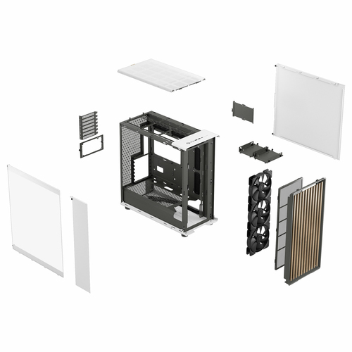 Fractal Design North XL Chalk White TG Clear Blanc - Boîtier PC - 19