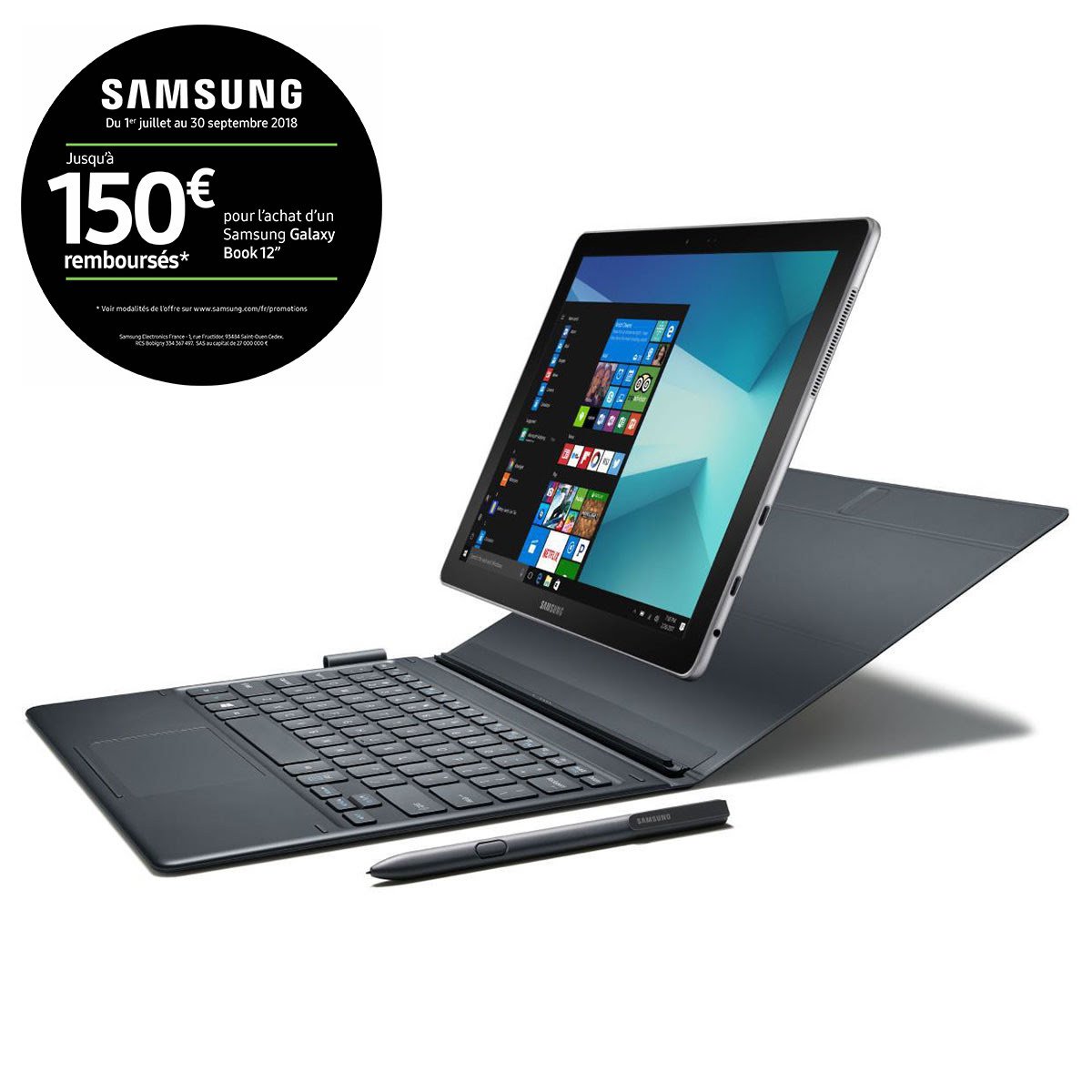 Samsung Tablette tactile Samsung Galaxy Book 12 4G W728 (SMW728NZKAXEF