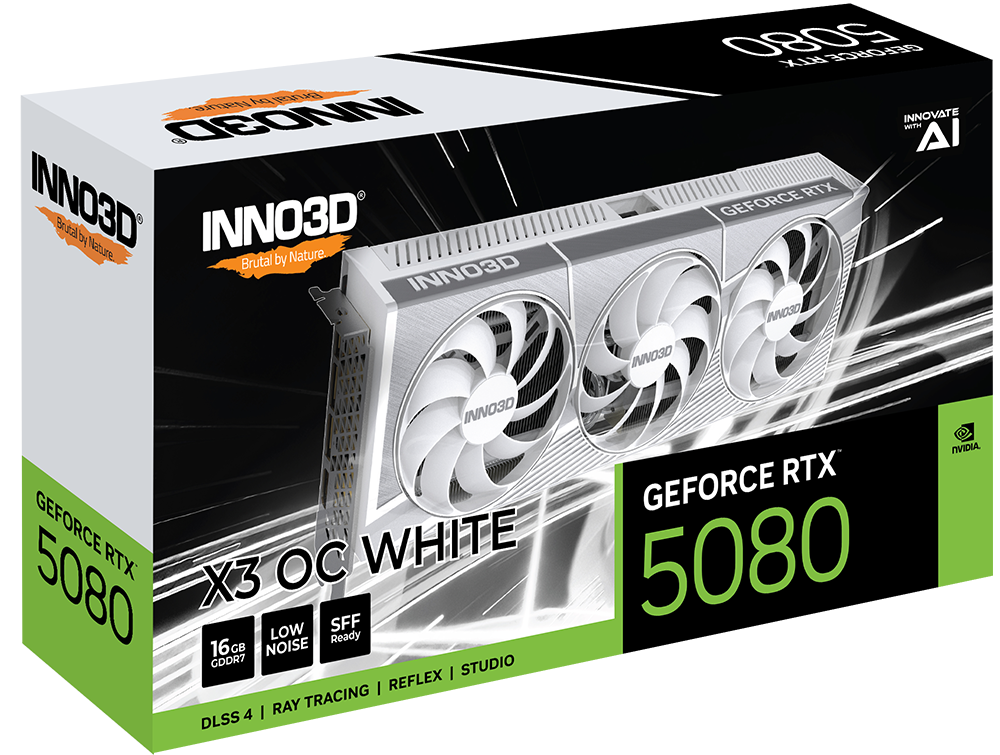 Inno3D GeForce RTX 5080 X3 OC WHITE 16GB - Carte graphique Inno3D - 1