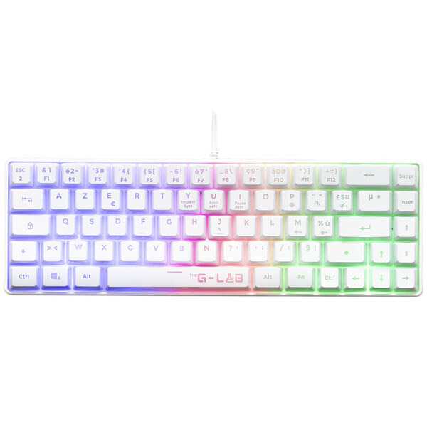 Clavier PC The G-LAB Keyz Hydogen Blanc - RGB/ Filaire