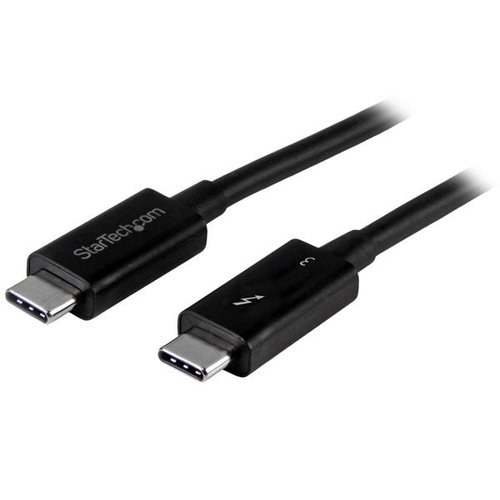 Câble Thunderbolt 3 USB-C mâle/mâle - 0.5m - Noir - 0