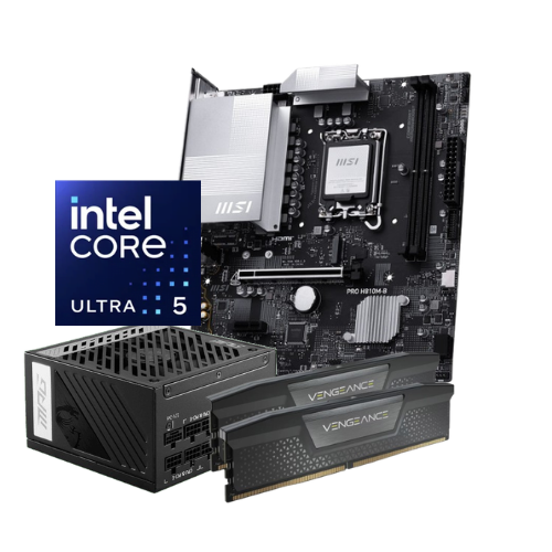 Kit Upgrade PC MSI PRO H810M-B + 245KF + 1000W Gold + 2x16 6000MHz Cybertek