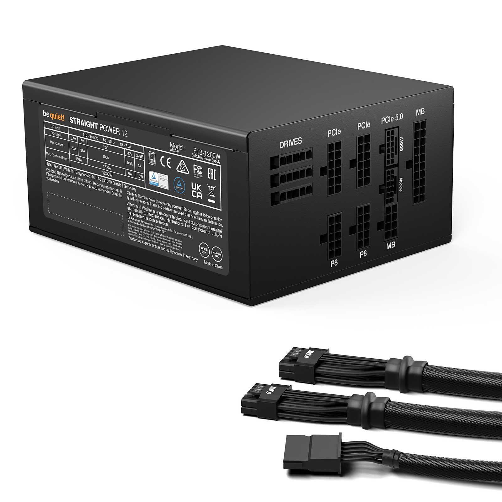 be quiet! Straight Power 12 80+ PLAT (1200W) - Alimentation - 1
