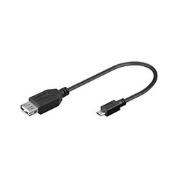 DCU Technologic Cable plat Micro USB 0,20m - Noir