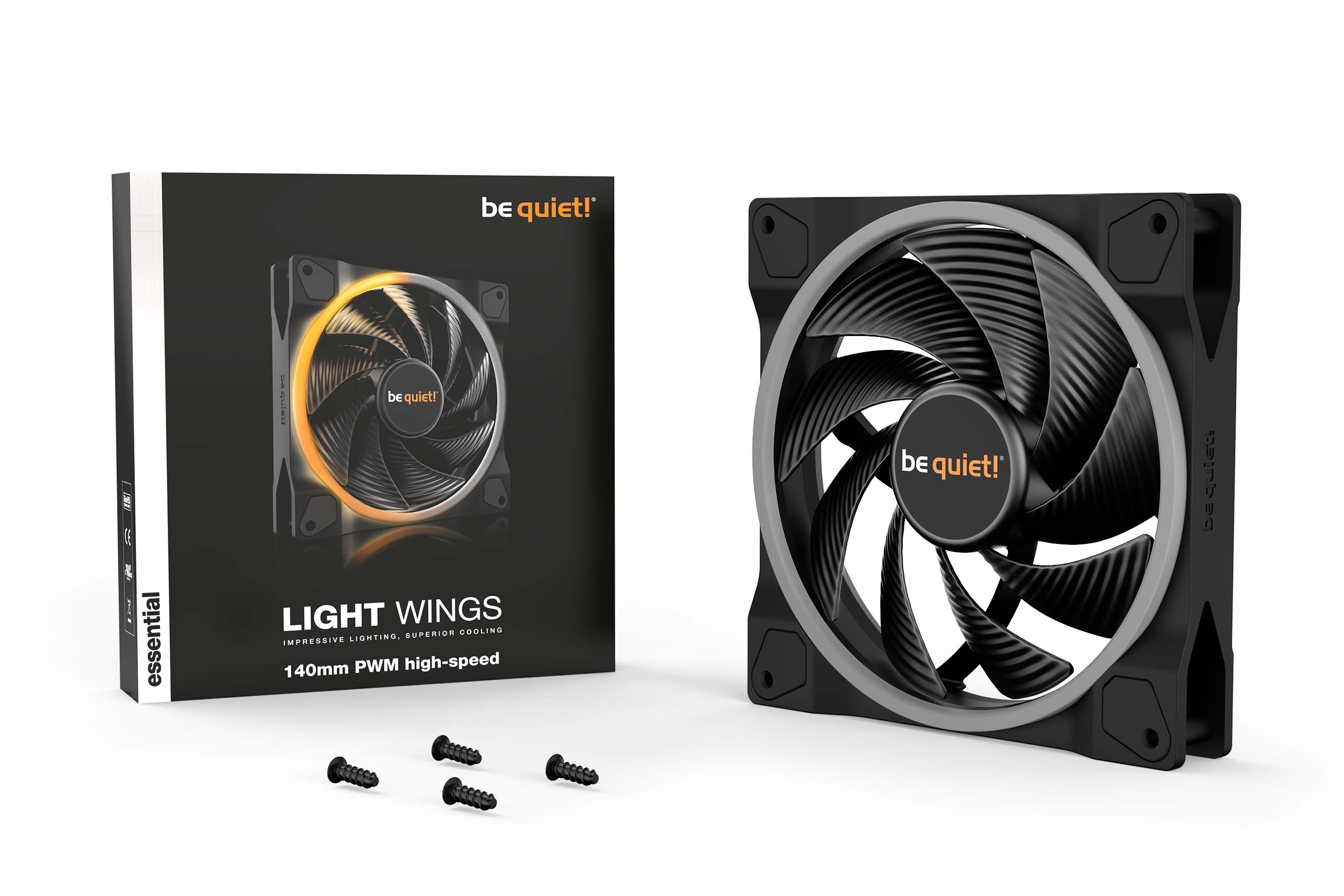 Be Quiet! Light Wings 140mm PWM ARGB High Speed - Ventilateur boîtier - 1