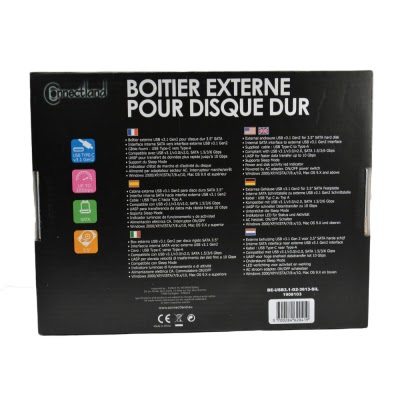 Connectland USB3.1 pour DD 3.5" SATA - Gris Acier - Boîtier externe - 6