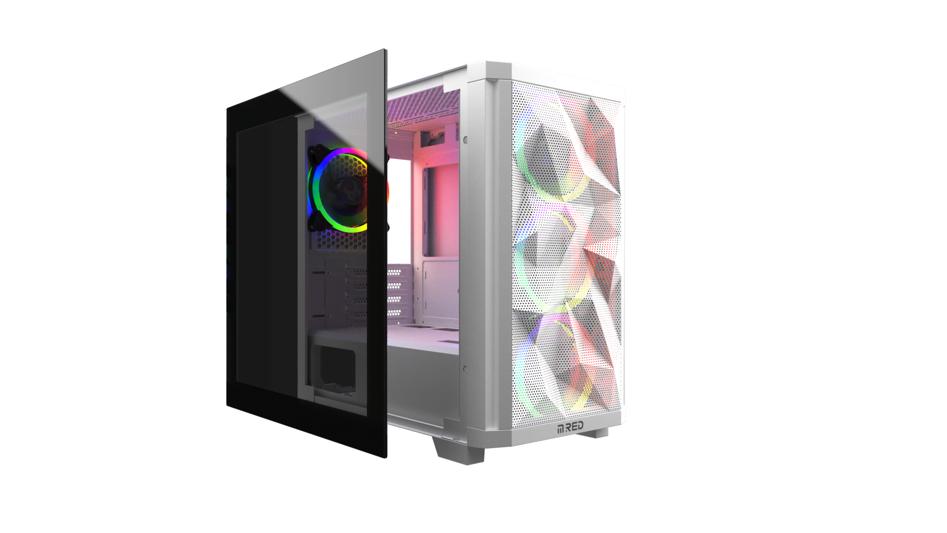 M.RED StarDust Mini Blanc RGB Blanc - Boîtier PC M.RED - 8