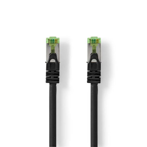 Câble RJ45 CAT7 S/FTP - male/male - 10m - Noir -Seconde Vie-Très Bon Etat - 0