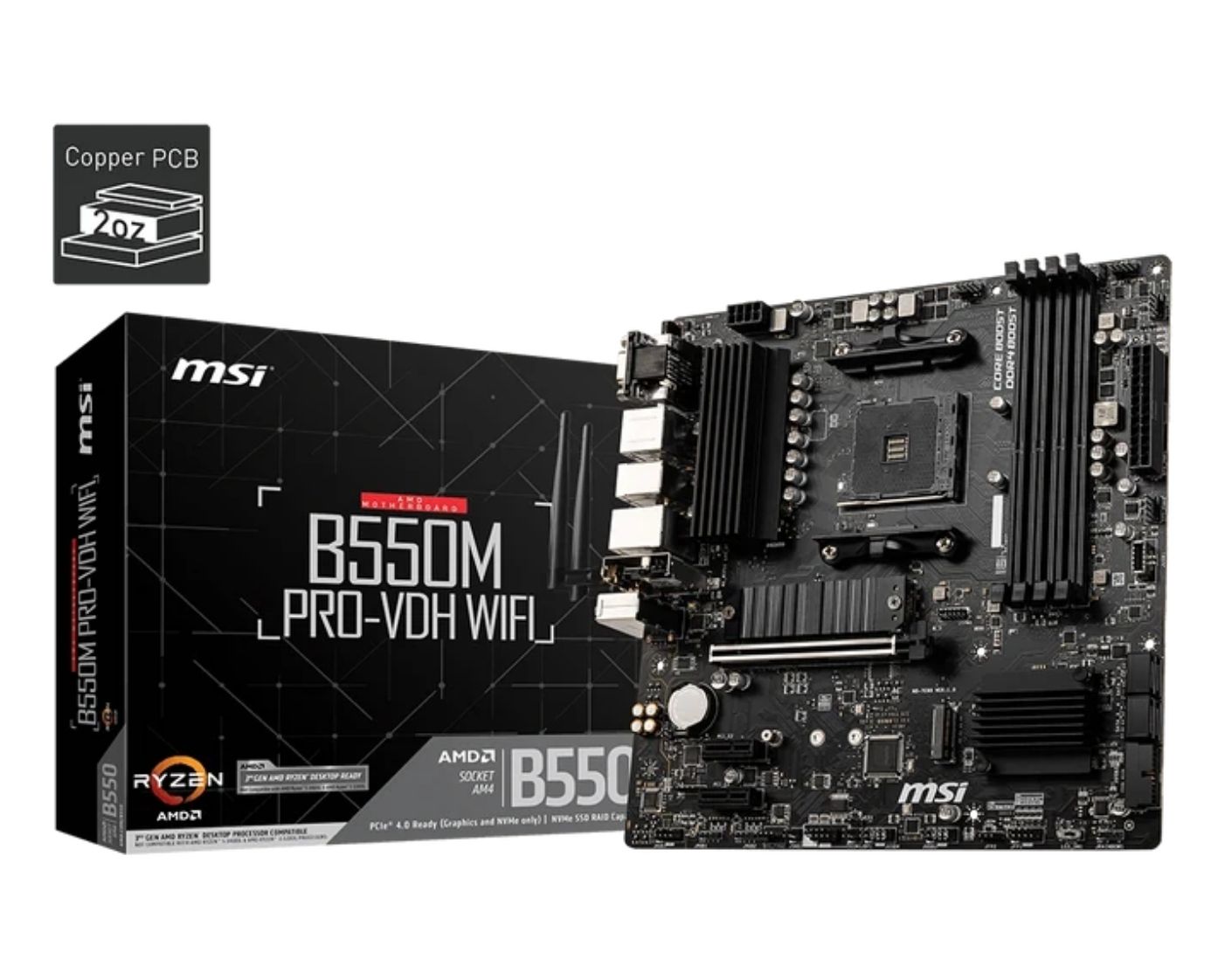 MSI Pro B550M-P Micro-ATX  - Carte mère MSI - Cybertek.fr - 0
