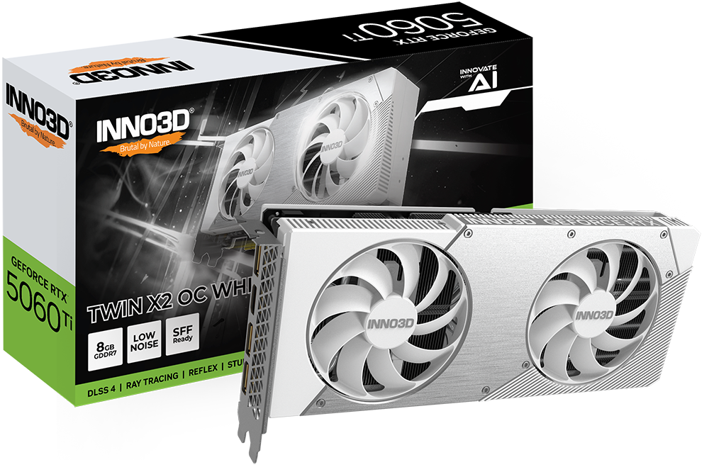Inno3D GEFORCE RTX 5060 Ti TWIN X2 OC WHITE 8GB - Carte graphique - 0