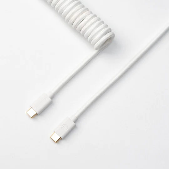 Cable Coiled Aviator - USB C - Blanc - Connectique PC - 0
