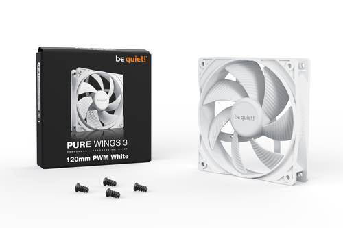 Be Quiet! Pure Wings 3 120mm PWM Blanc - Ventilateur boîtier - 0