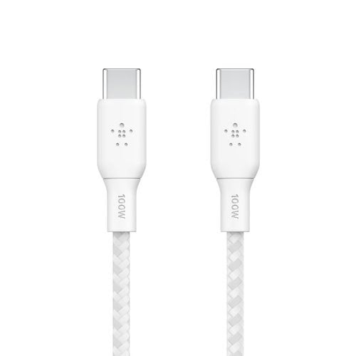Câble USB-C vers USB-C - 2m - 100W - Blanc - Connectique PC - 0