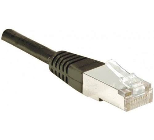 Cordon RJ45 CAT 6 F/UTP noir - 0,5 m - Connectique réseau - 2