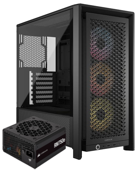 Corsair Frame 4000D RS ARGB Noir + ATX 750W Noir - Boîtier PC - 0