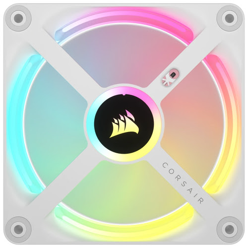 Corsair iCUE LINK QX120 RGB 120mm PWM PC Fan, Ventilateur de boîtier Blanc,  Expansion Kit