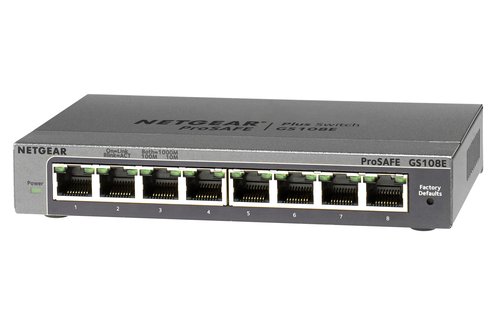 Switch Netgear 8 ports 10/100/1000 - GS108E   - Cybertek.fr - 2