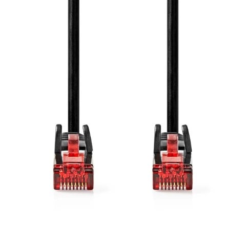 Câble RJ45 Cat6 U/UTP - 1m - Noir - Connectique réseau - 1
