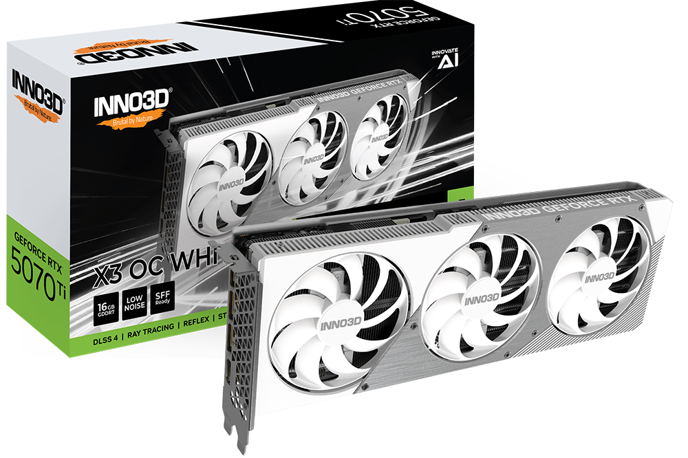 Inno3D GeForce RTX 5070 Ti X3 OC WHITE  - Carte graphique Inno3D - 0