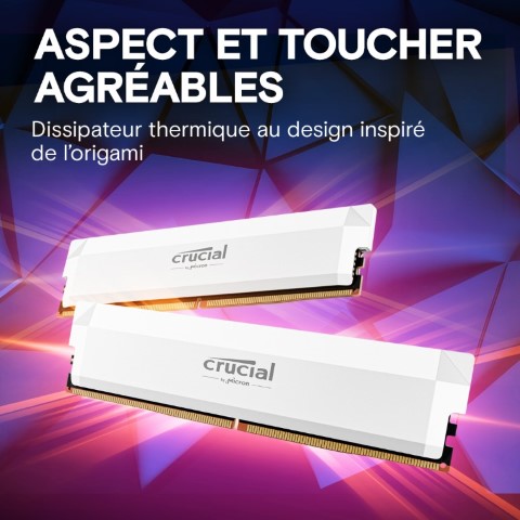 Crucial Pro Overclocking Edition 32Go (2x16Go) DDR5 6000MHz Blanc - Mémoire PC Crucial sur Cybertek.fr - 5