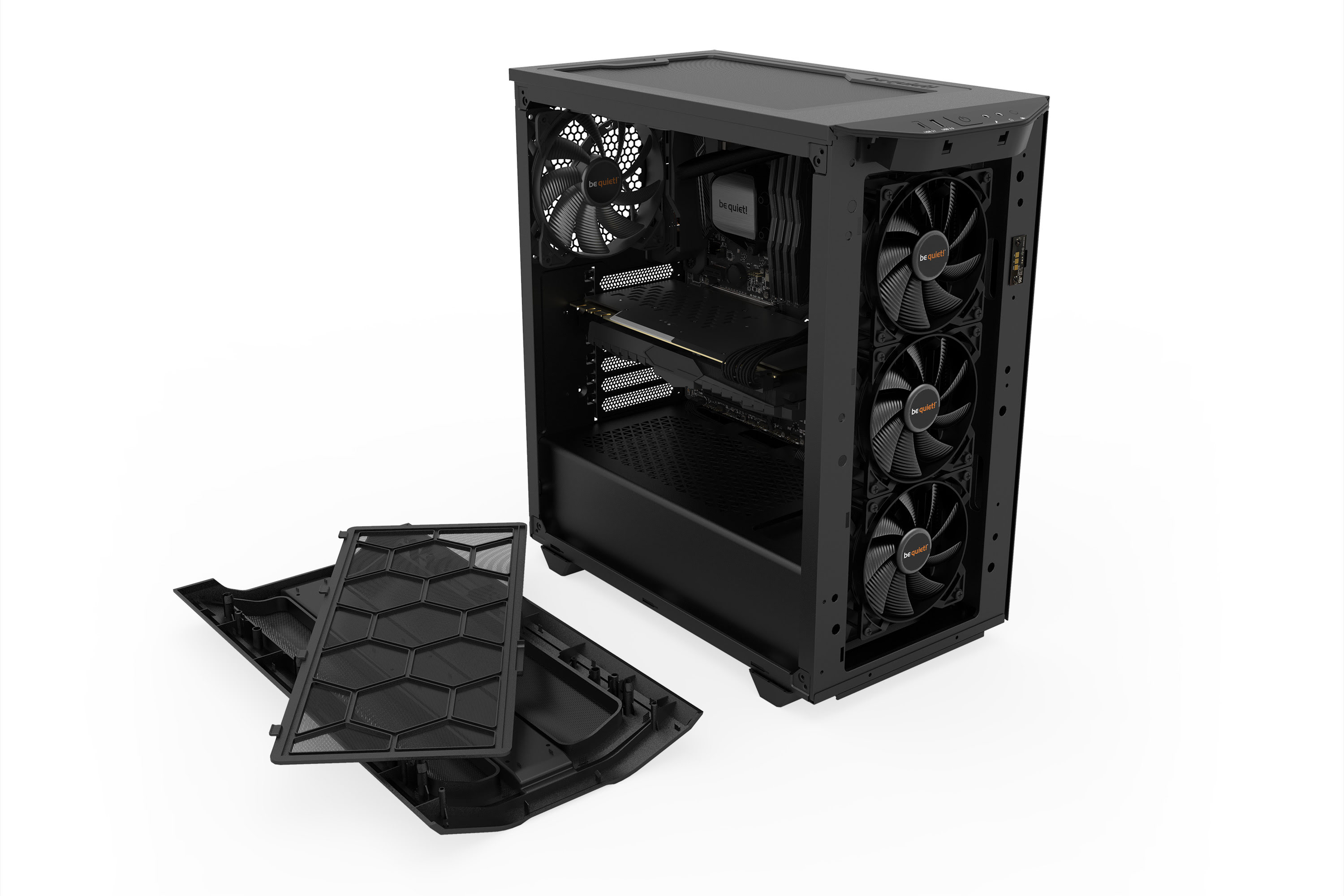 Boitier Moyen Tour ATX Be Quiet Pure Base 500DX RGB avec Panneau vitré  (Noir), BGW37 : : Informatique