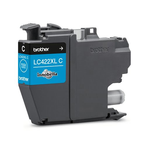 Cartouche LC422XLC Cyan pour imprimante Jet d'encre Brother - 1