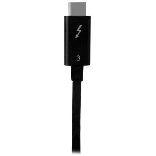Câble Thunderbolt 3 USB-C mâle/mâle - 0.5m - Noir - 2