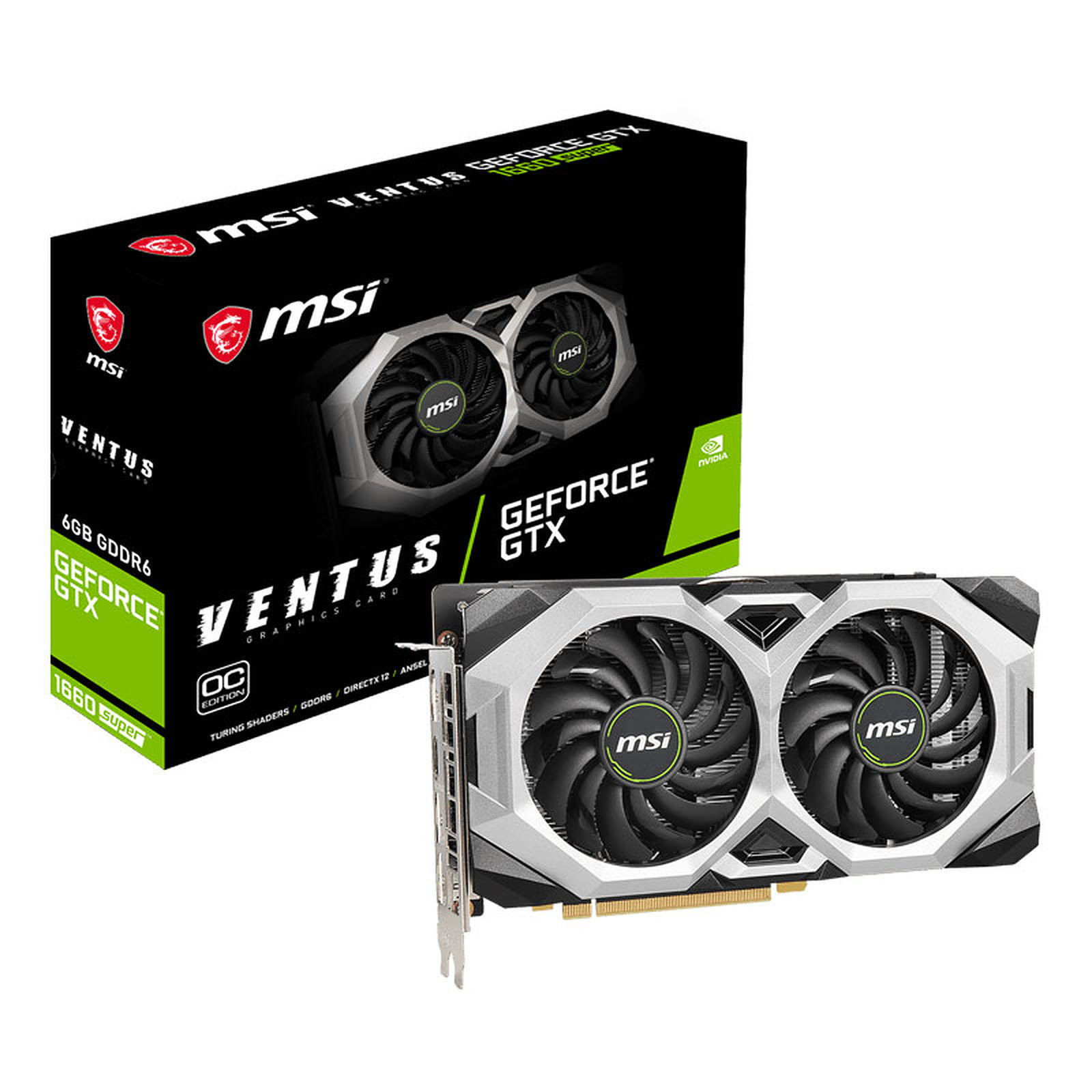 MSI GTX 1660 SUPER VENTUS OC  - Carte graphique MSI - Cybertek.fr - 0