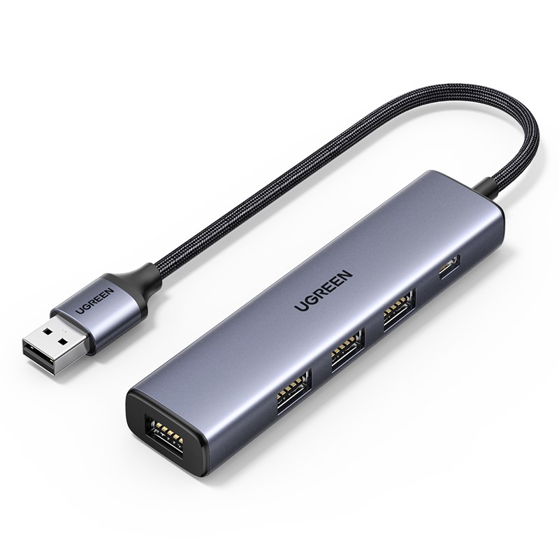 UGREEN Hub 5 ports USB-A vers 4xUSB-A+USB-C/0.20m/Gris - Hub - 0